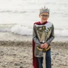 Silver Knight Costume with Cape - Size 5-6 Years
