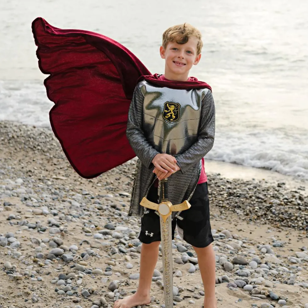 Silver Knight Costume with Cape - Size 5-6 Years