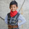 Skully Pirate Vest, Belt & Scarf- Size 3-4 Years