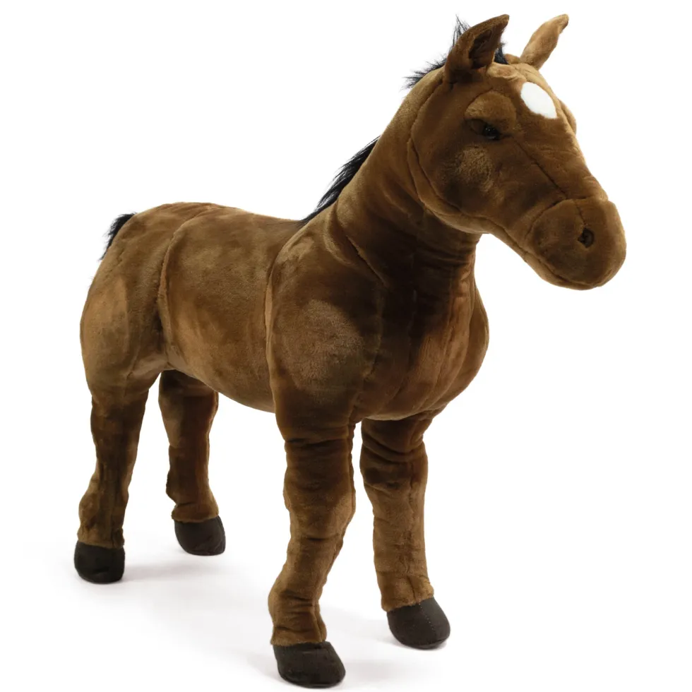 Standing Brown Horse Plush - 31.5"