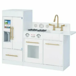 Teamson Kids Little Chef Charlotte Modern Modular Wooden Play Kitchen, White