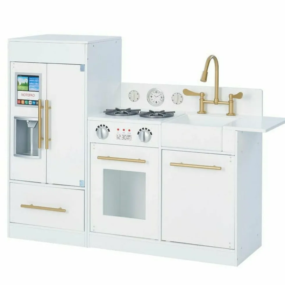 Teamson Kids Little Chef Charlotte Modern Modular Wooden Play Kitchen, White