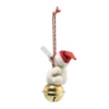 Teddy Bear Ornament on Christmas Bell
