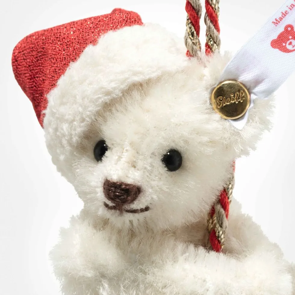 Teddy Bear Ornament on Christmas Bell