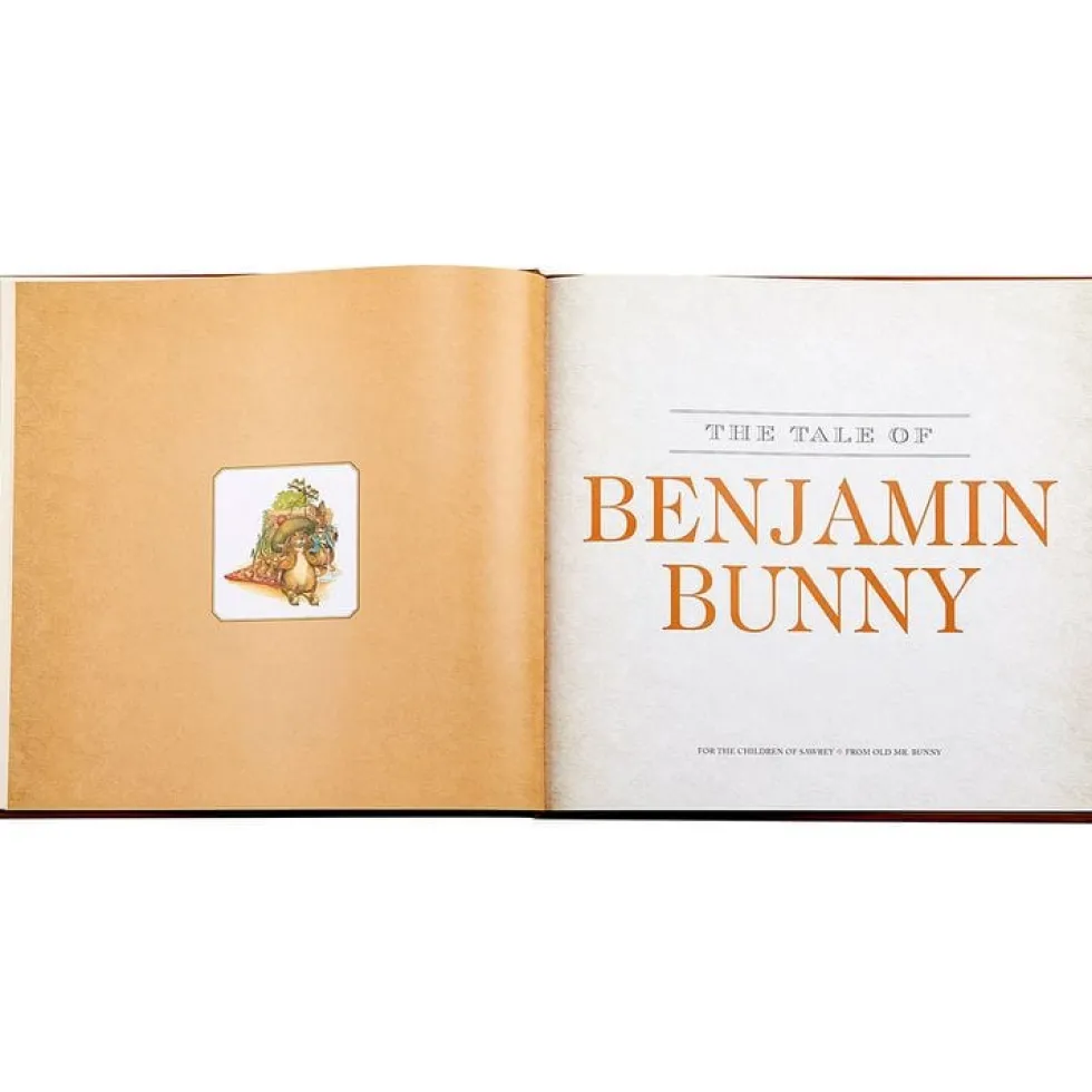 The Classic Tale of Peter Rabbit Book in Tan Bonded Leather