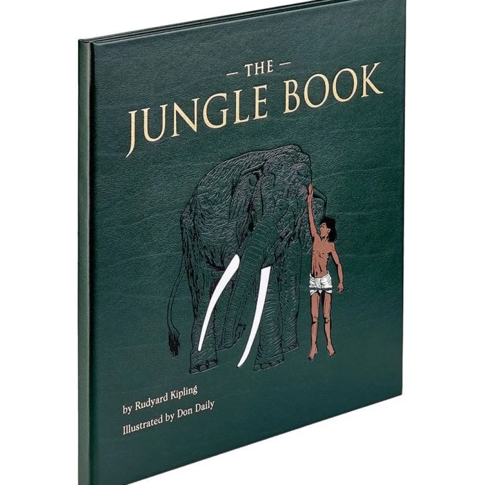 The Jungle Book in Green Bonded Leather