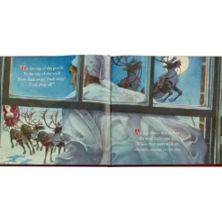 The Night Before Christmas Book in Red Bonded Leather