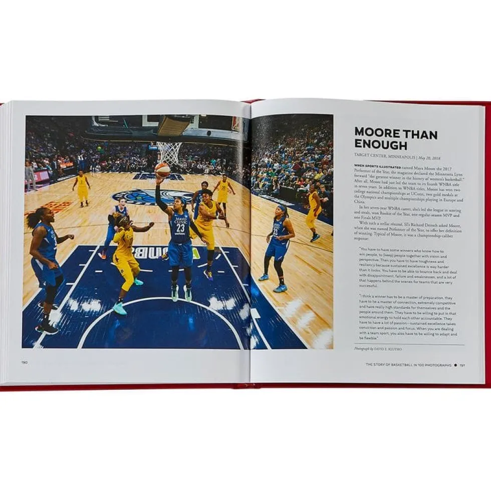 The Story of Basketball in 100 Photographs Leather-Bound Book by Sports Illustrated