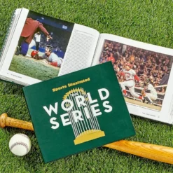The World Series Book in Green Bonded Leather