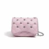 Tiny Crystal Stud Handbag - Pink