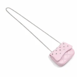 Tiny Crystal Stud Handbag - Pink