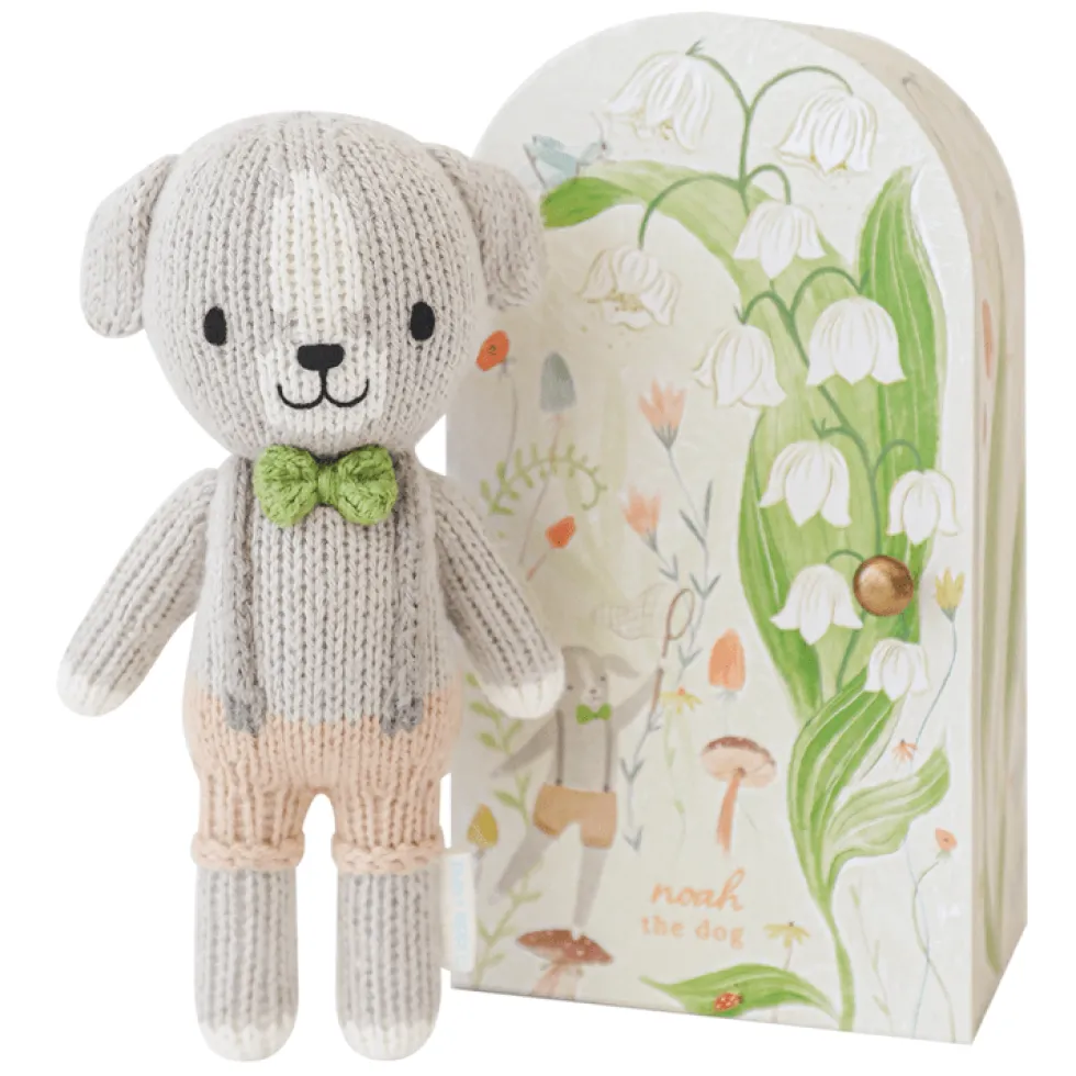 Tiny 6" Noah the Dog Hand-Knit Doll