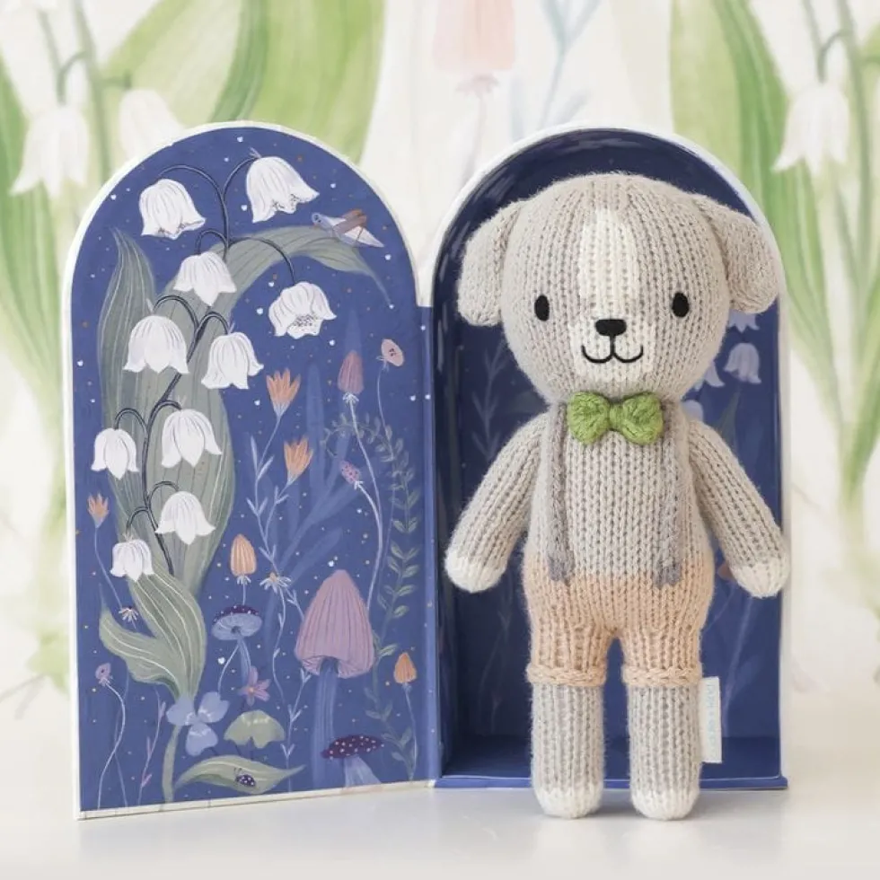 Tiny 6" Noah the Dog Hand-Knit Doll