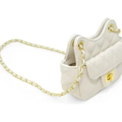 Tiny Quilted Treasure Purse - White