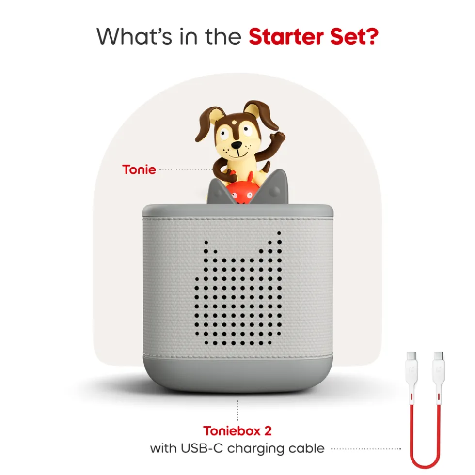Tonies Playtime Puppy Toniebox 2 Starter Set - Moon Gray