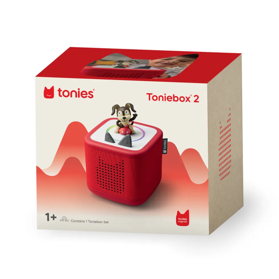 Tonies Playtime Puppy Toniebox 2 Starter Set - Sunset Red