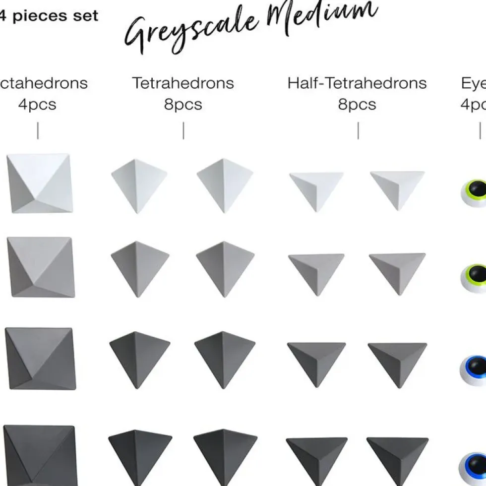 Trido Monochromatic Medium Magnet Building Set - 24 Pieces