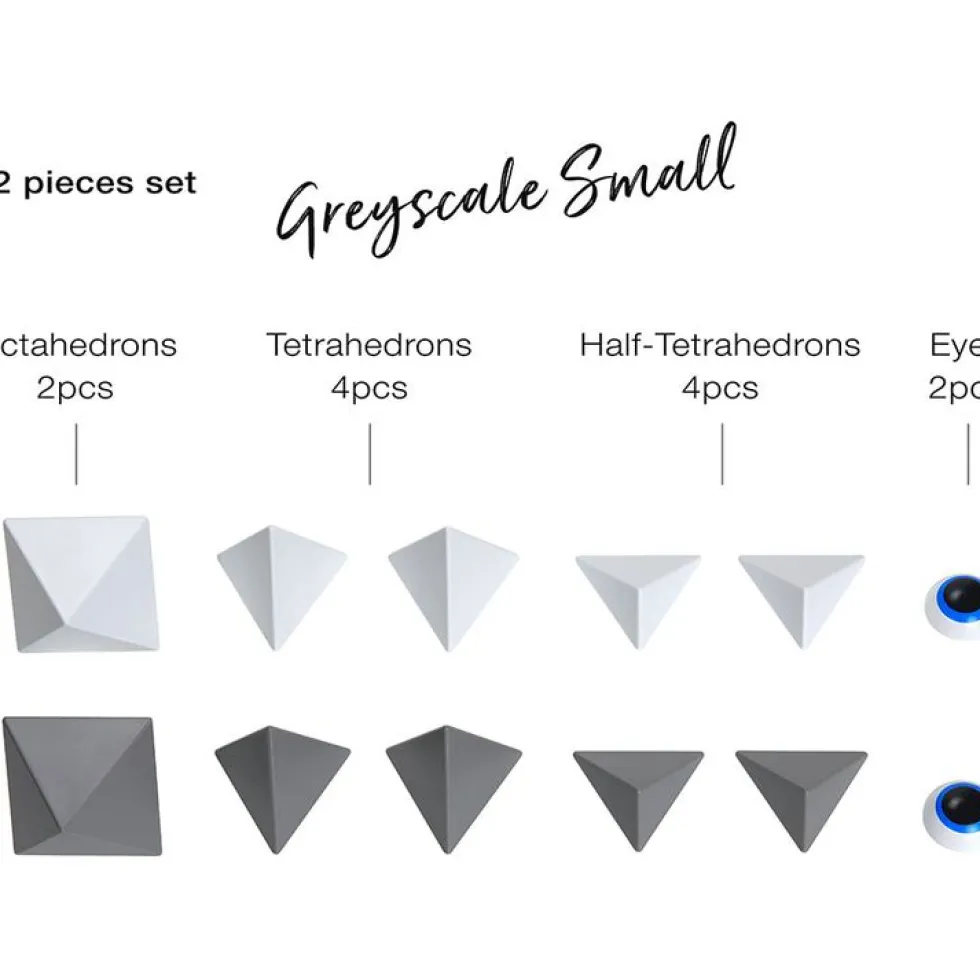 Trido Monochromatic Small Magnet Building Set - 12 Pieces
