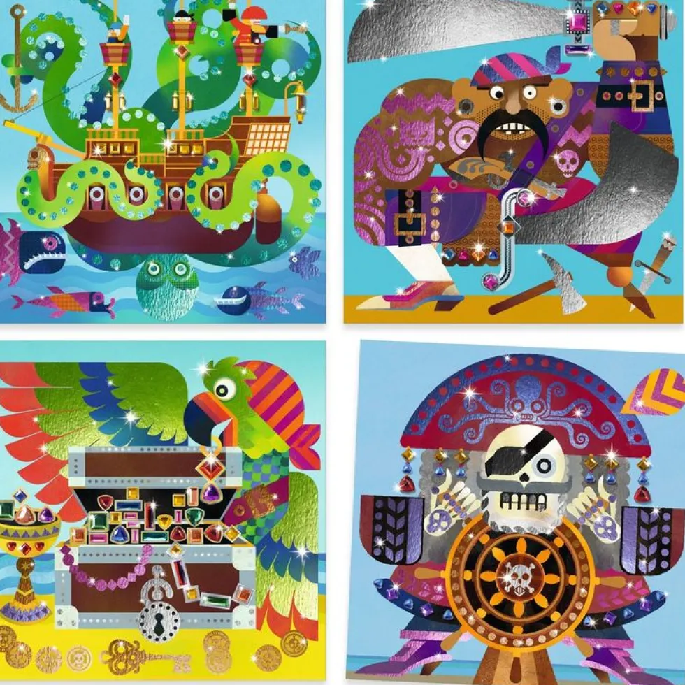 Up and at 'Em! Foil & Jewel Mosaic Craft Kit
