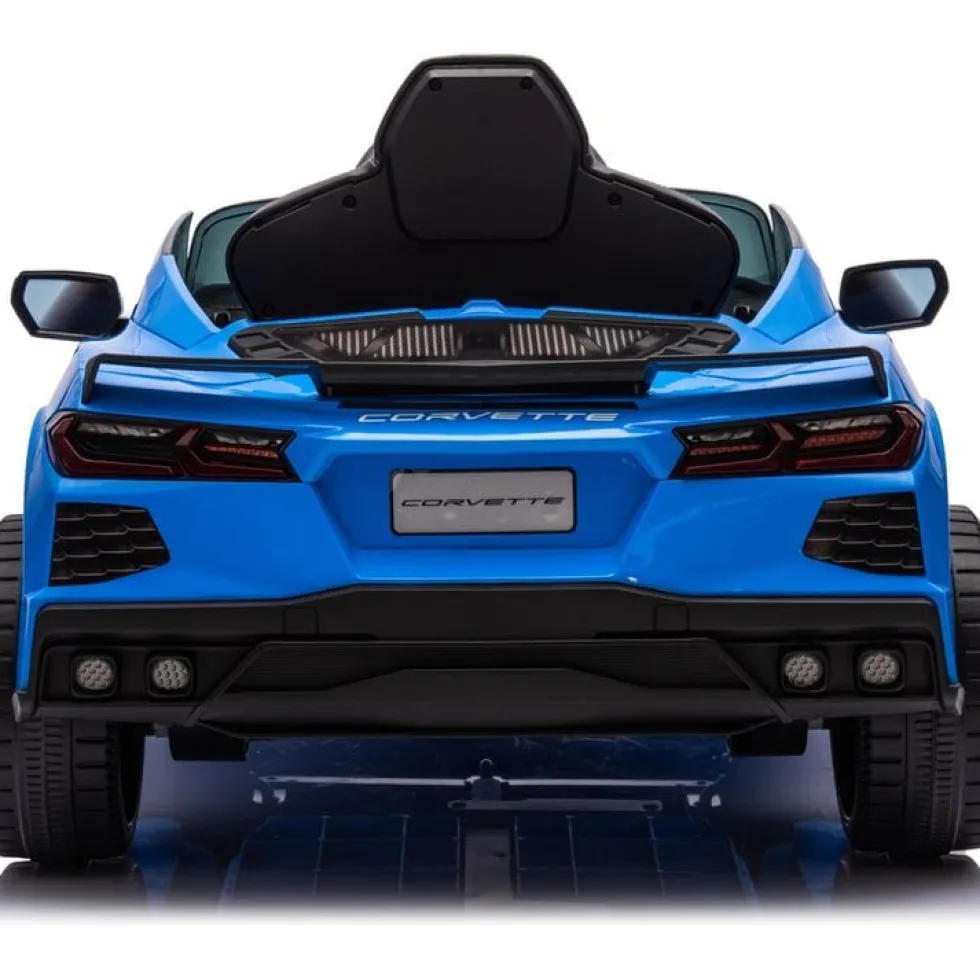 12V Corvette C8 1-Seater Ride On Car - Blue