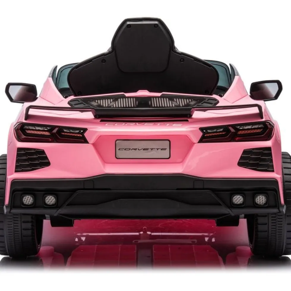 12V Corvette C8 1-Seater Ride On Car - Pink