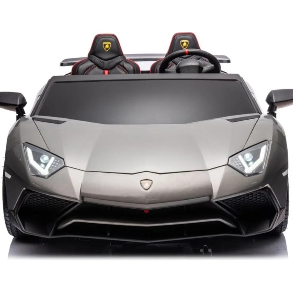 24V Lamborghini Aventador 2 Seater Ride on Car for Kids - Grey