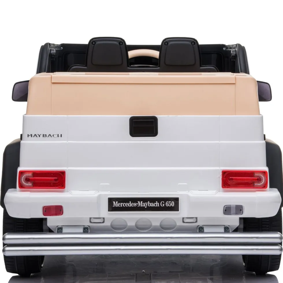 12V Mercedes Maybach G650 Landaulet 1-Seater Ride-On Car - White