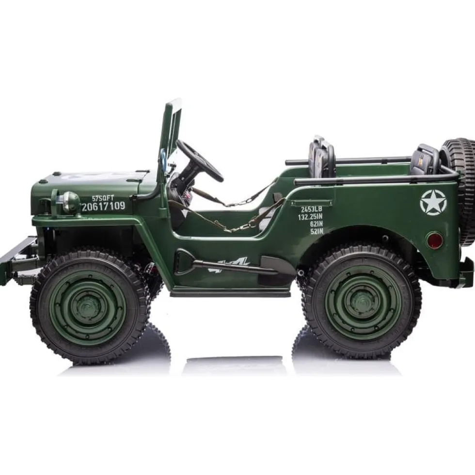 24V Military Jeep 3-Seater Electric Ride On