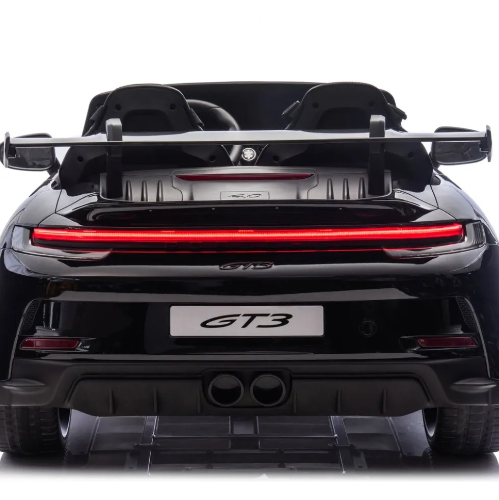 24V Porsche 911 GT3 2-Seater Kids Ride-On Car with Remote Control - Black