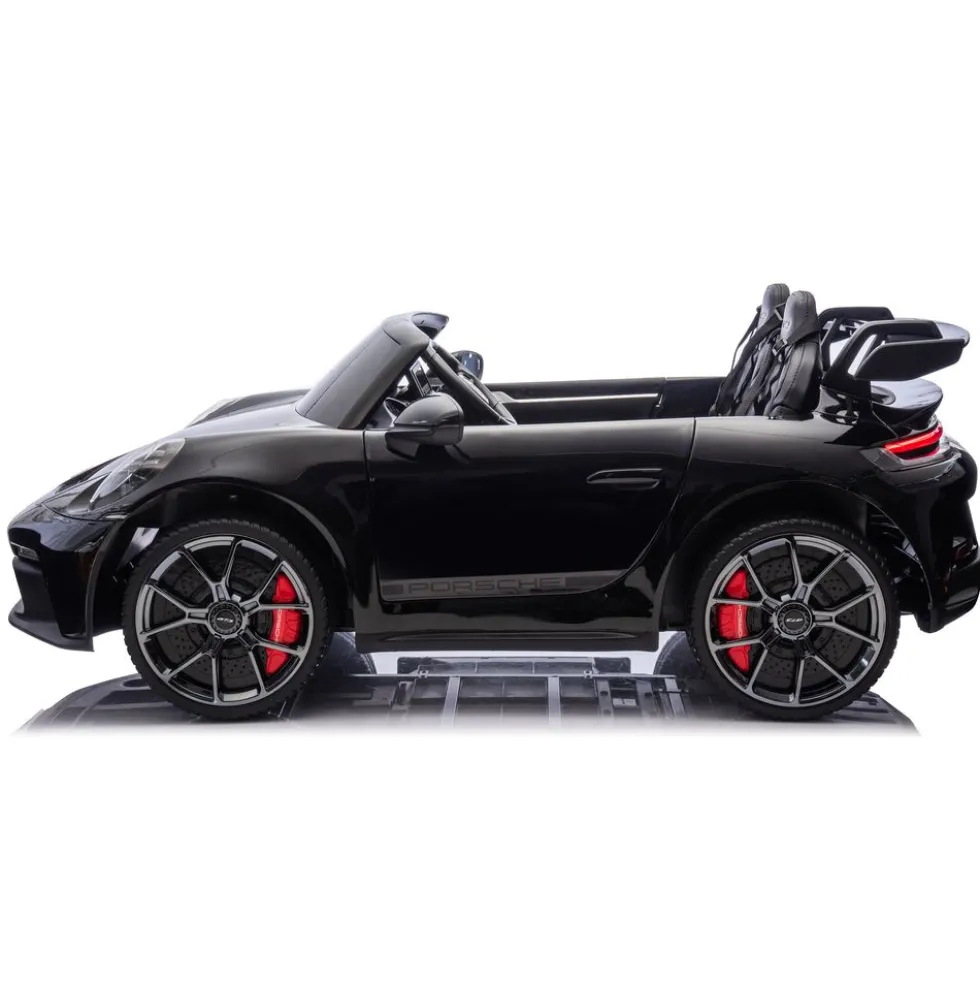 24V Porsche 911 GT3 2-Seater Kids Ride-On Car with Remote Control - Black