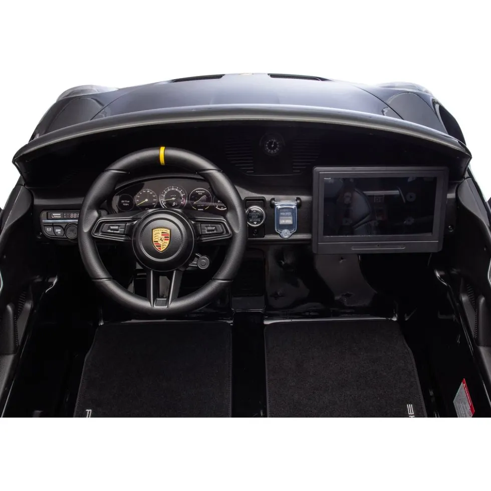 24V Porsche 911 GT3 2-Seater Kids Ride-On Car with Remote Control - Black