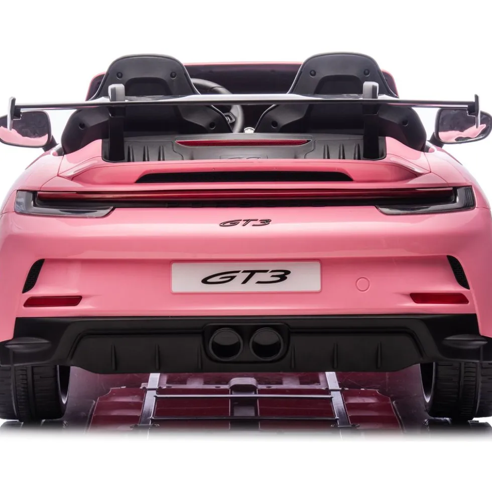 24V Porsche 911 GT3 2-Seater Kids Ride-On Car with Remote Control - Pink