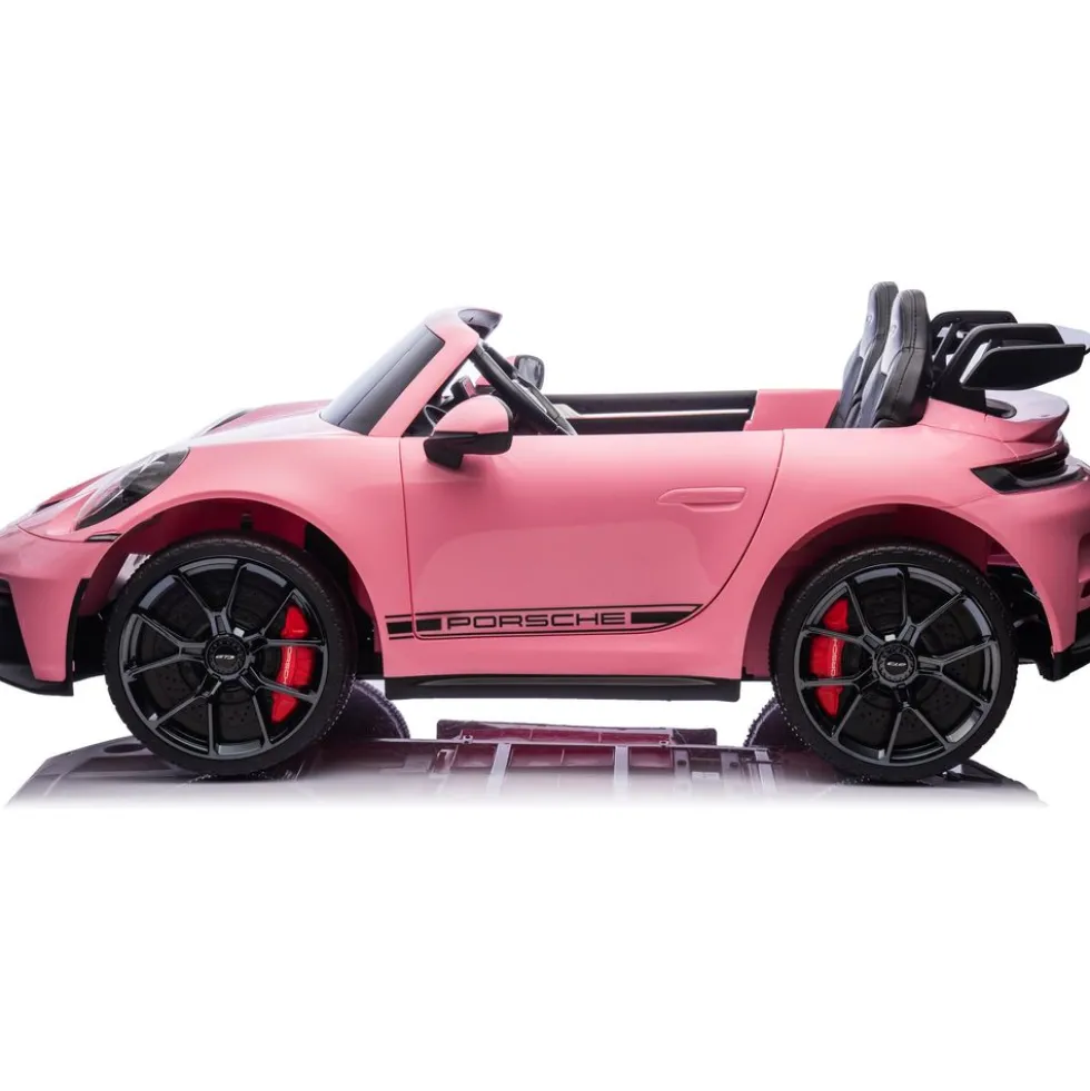 24V Porsche 911 GT3 2-Seater Kids Ride-On Car with Remote Control - Pink