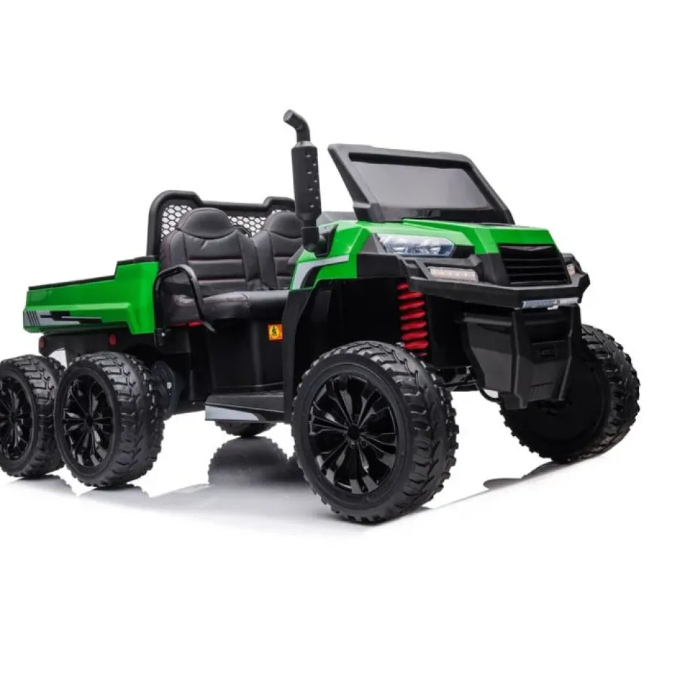 24V 4x4 Freddo Toys Tractor Trailer 2 Seater Ride on - Green