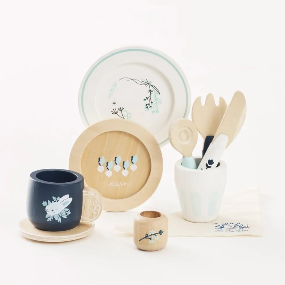 Wooden Cutlery Pretend Play Dining Set