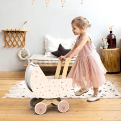Wooden Doll Pram