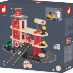Wooden Fire Station Playset