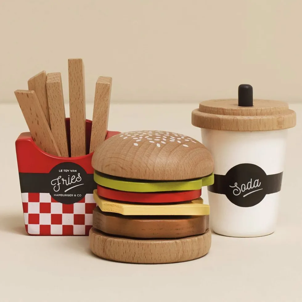 Wooden Gourmet Hamburger Set