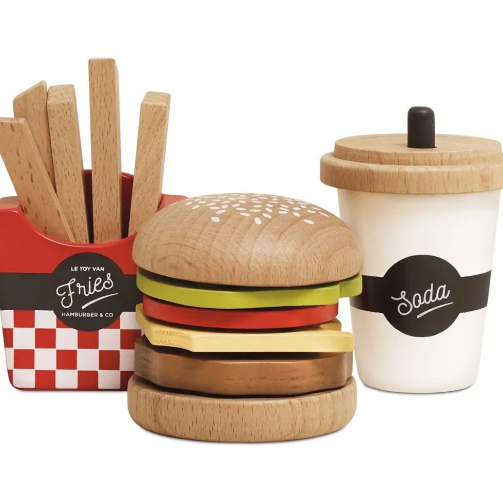 Wooden Gourmet Hamburger Set