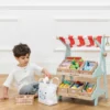 Wooden Market Stall & Fruit Play Food Crate