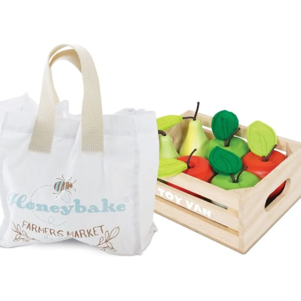 Wooden Market Stall & Fruit Play Food Crate