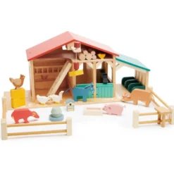 Wooden Tender Leaf Farm Playset