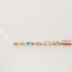 Wooden Vintage Toy Cars - 7 Pieces