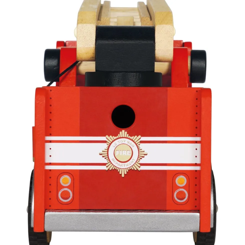 Wood Fire Engine with Firefighters