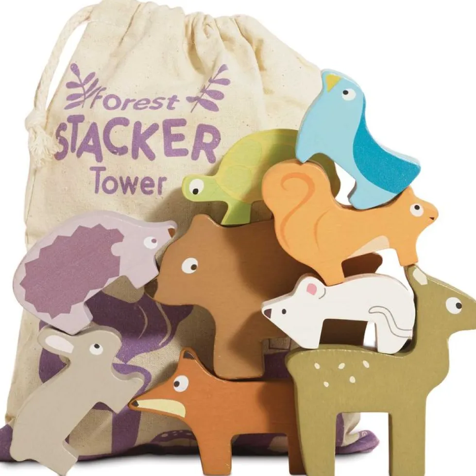 Woodland Stacking Forest Animals & Bag - 10 Pieces