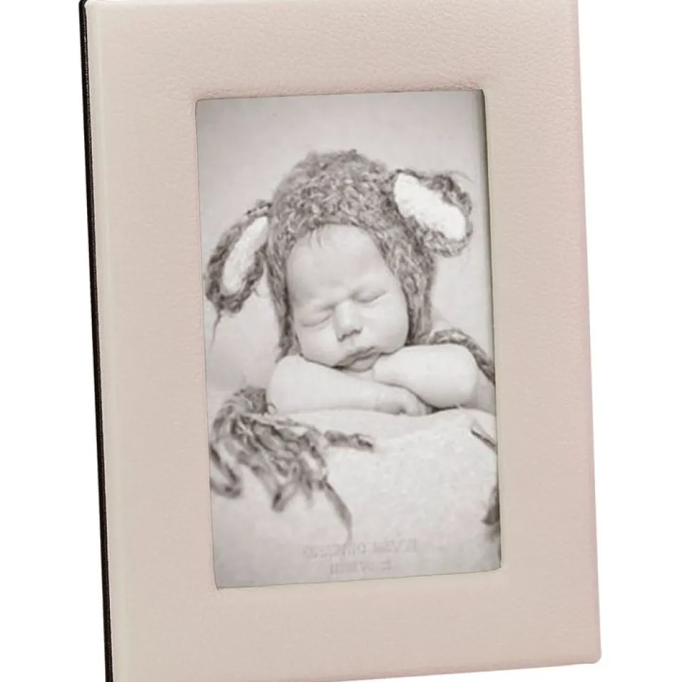 4" x 6" Leather Studio Frame - Light Pink