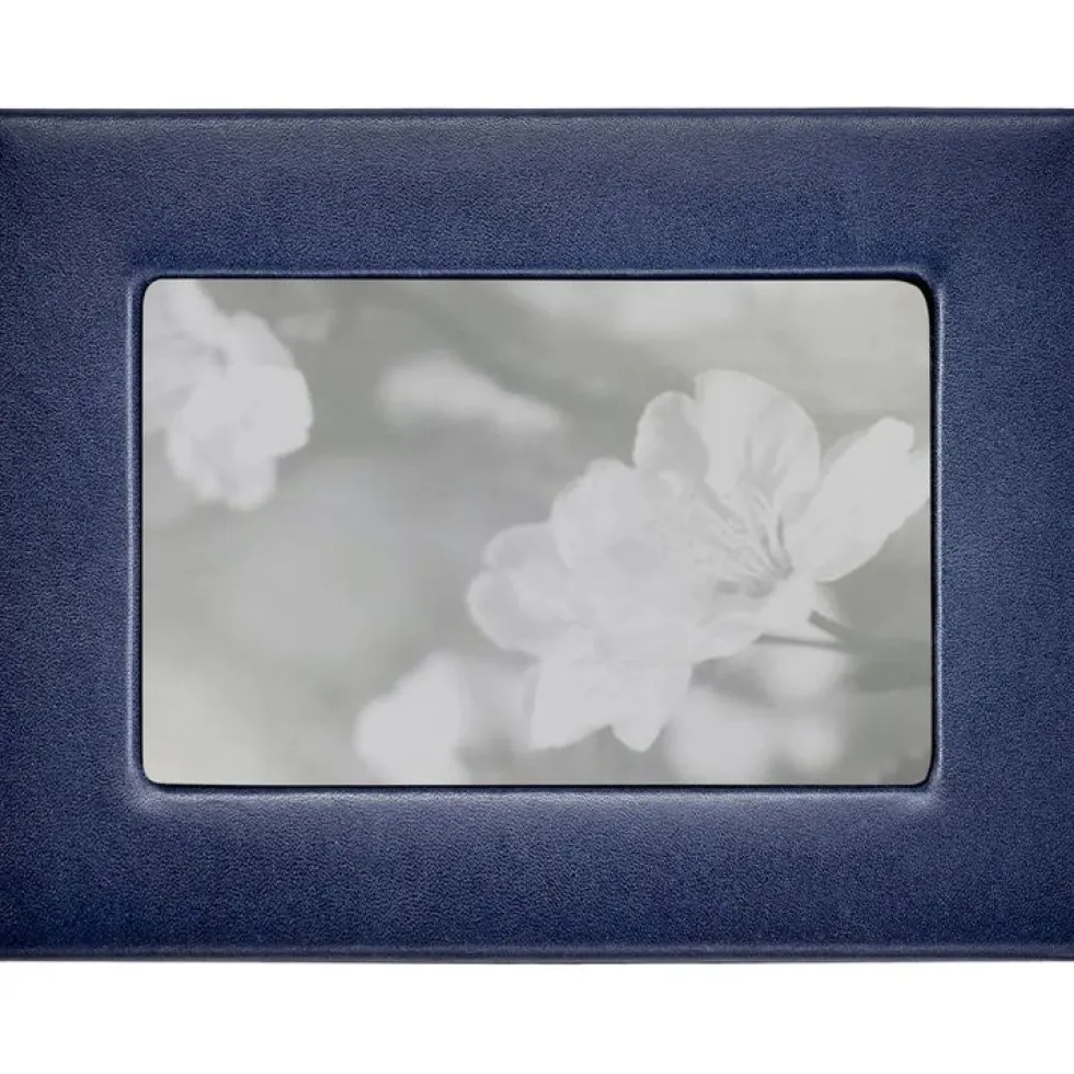4" x 6" Leather Studio Frame - Navy Blue