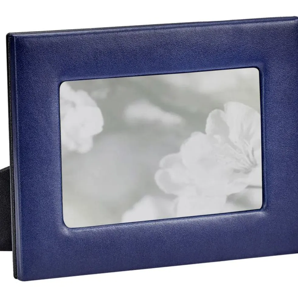 4" x 6" Leather Studio Frame - Navy Blue