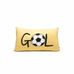 Yellow GOL Soccer Pillow